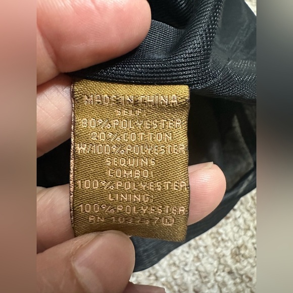 Ali Ro Black Sequin Mini Dress size 4 - Picture 6 of 7